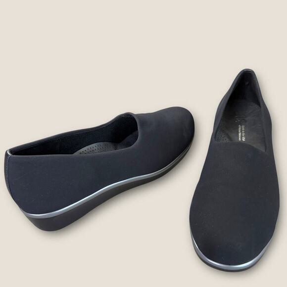 SAS Bliss Wedge Heel Pumps Tripad Comfort Shoes Slip On Casual Size 10.5 Black - Picture 2 of 13